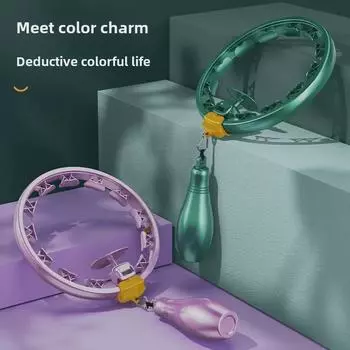 Регулируемый смарт-хула-хуп с утяжелением для взрослых - съемный, подсчитывающий фитнес-обруч для тренировок пресса зелёный