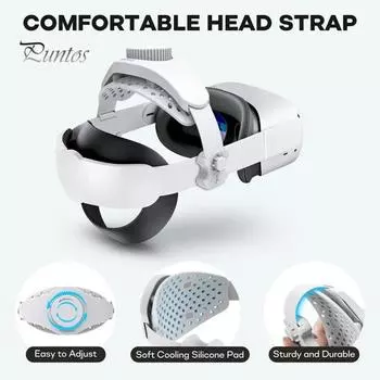 Регулируемый сменный ремешок на голову VR, мягкий износостойкий, простая установка, универсальный ремешок на голову для Meta Quest 3/2/Pro/Pico4 белый