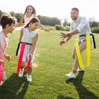 Регулируемый спортивный флаг для соревнований по футболу, поясной флаг, яркий цветной тренировочный флаг для американского футбола и регби из ПВХ A4