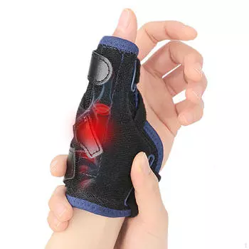 Регулируемый стабилизатор большого пальца, размер подходит большинству, подставка для поддержки, можно носить на любой руке, черный Blue Black