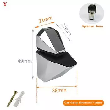 Регулируемый стеклянный держатель полки из сплава Стеклянные зажимы Держатель кронштейна для полки Y