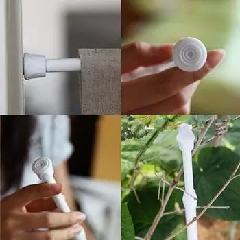 Регулируемый стержень из углеродистой стали, натяжная занавеска для домашней ванной комнаты, выдвижная вешалка для штор 2