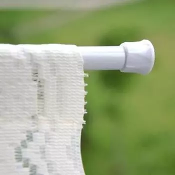 Регулируемый стержень из углеродистой стали, натяжная занавеска для домашней ванной комнаты, выдвижная вешалка для штор 2