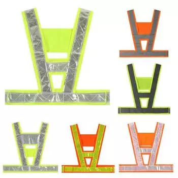 Регулируемый светоотражающий жилет с высокой видимостью, куртка с ремнями для работы на открытом воздухе 1