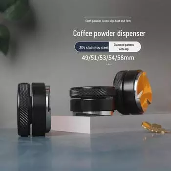 Регулируемый тампер для кофейной пудры из нержавеющей стали для макарон, итальянский стиль, размеры 49/51/53/54/58 мм Single