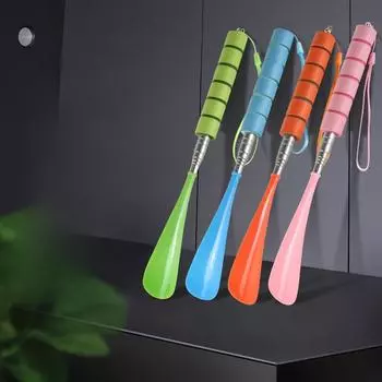 Регулируемый телескопический рожок для обуви из нержавеющей стали с удлиненной ручкой