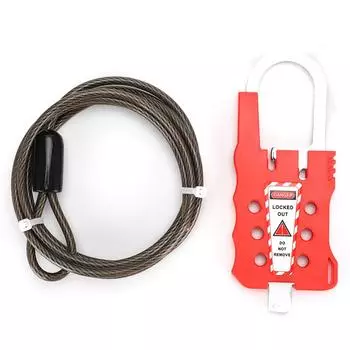 Регулируемый трос блокировки из нержавеющей стали для промышленного оборудования, предохранительное устройство 0,19 дюйма x 5,91 фута