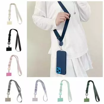 Регулируемый трос для мобильного телефона, ремни для защиты от потери мобильного телефона, подарки для девочек белый