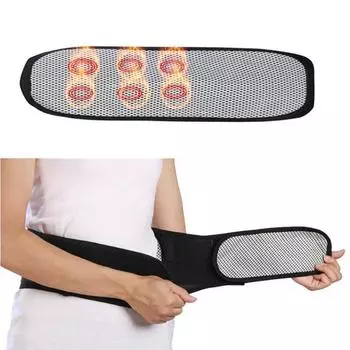 Регулируемый турмалиновый самонагревающийся пояс для магнитотерапии No.1 Protect Waist Belt чёрный