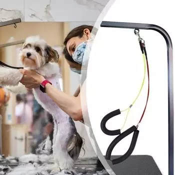 Регулируемый удлинительный ремень для ухода за домашними животными, прочная петля для купания собак и кошек, предотвращает вращение, инструмент для ухода за несколькими собаками синий