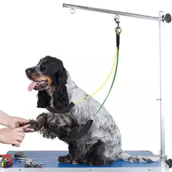 Регулируемый удлинительный ремень для ухода за домашними животными, прочная петля для купания собак и кошек, предотвращает вращение, инструмент для ухода за несколькими собаками синий