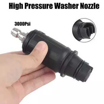 Регулируемый угол 3000 фунтов на квадратный дюйм с быстрой вилкой 1/4 дюйма, подключение насадки для мойки высокого давления, водяной пистолет-распылитель чёрный