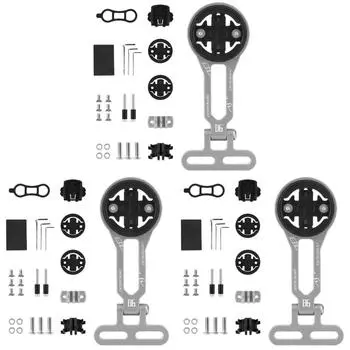 Регулируемый угол наклона велосипедного компьютера крепление для велосипедного фонаря спортивной экшн-камеры (Серебряный)