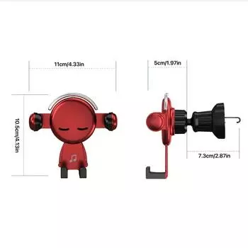 Регулируемый универсальный автомобильный держатель для мобильного телефона, материал ABS, настенный, противопадающий гравитационный кронштейн для навигации, с рисунком музыкального персонажа