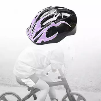 Регулируемый велосипедный шлем для детей, подходит для занятий спортом на открытом воздухе светло-фиолетовый