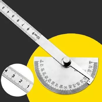 Регулируемый вращающийся точность рабочий деревообрабатывающий инструмент механика нержавеющая сталь 180 градусов транспортир угол искатель 1PC