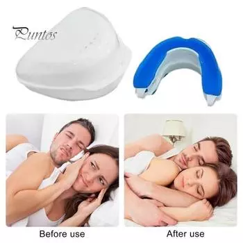 Регулируемый загубник против храпа, не содержащий BPA латекса, силиконовый, многоразовый, для мужчин и женщин, универсальный, для лучшего ночного сна, устройство против храпа белый