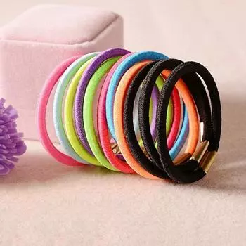 Регулируемый женский держатель для хвоста, аксессуары для волос, веревка для волос, новое поступление, простые, конфетного цвета, милые девушки, 10 шт., высокоэластичные, высокого качества, уникальные 10Pcs кофейный