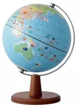 Reimei Fujii Globe with National Flag and Ball Diameter 20cm OYV221 Body Readings, Size W210xH290xD200mm/640g