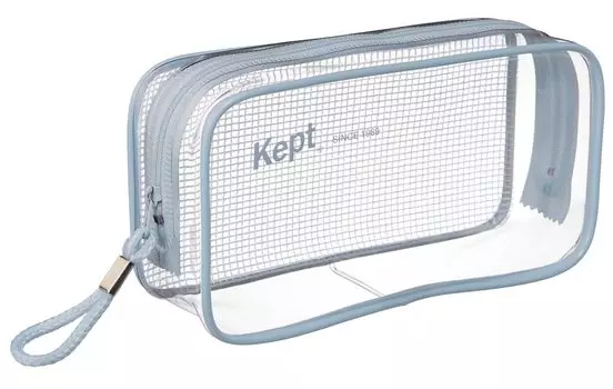 Reimei Fujii Pen Case Kept Clear Pen Pouch Blue Gray KPF9022BG