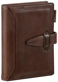 Reimei Fujii System Notebook Da Vinci Loloma Classic Pocket Dark Brown DP3015E