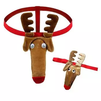 Reindeer Elephant Nose Thongs Christmas Underpants Creative Men s Underwear Male