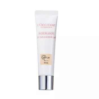 Reine Blanche Brightening UV Emulsion Beige 30mL Sunscreen Base UV Protection UV Protection Popular Women Men L OCCITANE SPF30/PA+++ бежевый