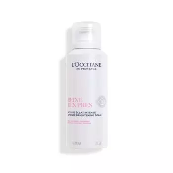 Reine des Pres Illuminating Cleansing Foam 150 мл. Пена для умывания лица. Эластичная и плотная пена. Пена для умывания лица. Мужчины и женщины. Популярная. Reine Blanche. L OCCITANE. белый