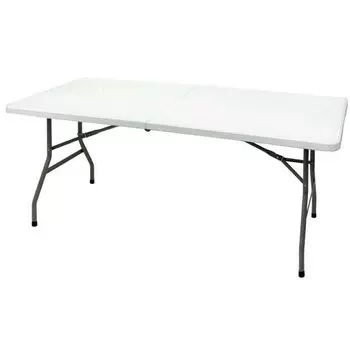 Reinforced plastic top plate folding work table (width 180cm) OST-180 [product] белый