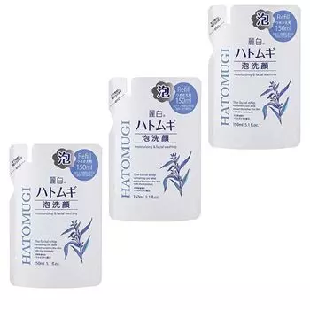 Reishaku Hatomugi foam face wash refill 150ml 1 face pack [3 pieces] +