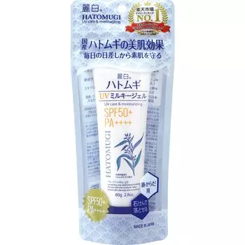 Reishaku Hatomugi UV Milky Gel Тип тюбика 80 г SPF50+ PA++++ белый