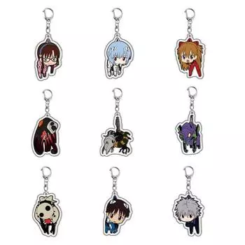 Рей Аянами Синдзи Икари Аска Лэнгли Neon Genesis Evangelion Акриловый кулон 5.5 cm