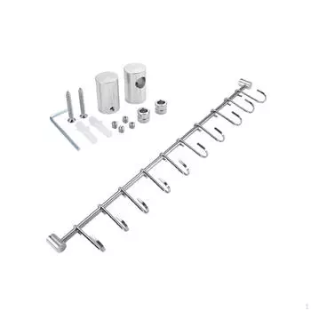 Рейка для кухонных принадлежностей, настенная подвесная стойка, организация хранения кухонной утвари, стержня