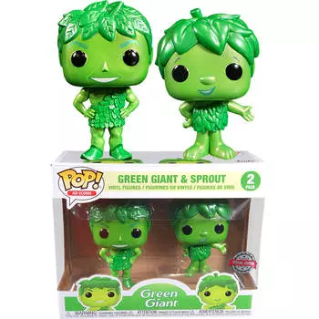 Рекламные значки Green Giant и Sprout Metallic (США), кроме поп-музыки! 2-Пк