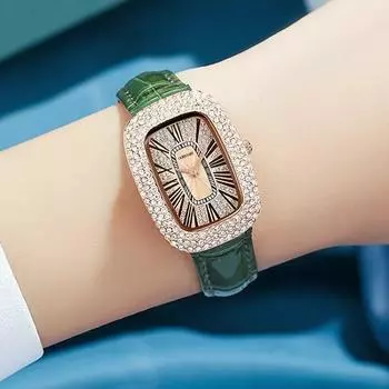 Рекомендация OUR_W01 кожаные металлические аналоговые роскошные квадратные кубические модные женские наручные часы 20-х 30-х 40-х годов, корейские популярные часы