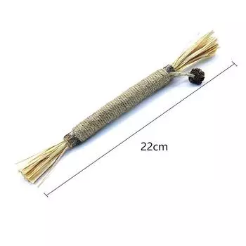 Рекомендуемая взрывобезопасная деревянная игрушка Polygonum Cat-Mint, кошачья грызущая зубная палочка, палочка для чистки зубов из рафии