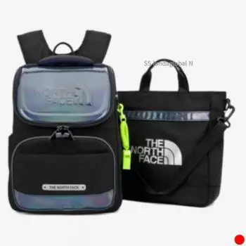 Рекомендуемый набор рюкзаков для мальчиков начальной школы North Face черного цвета