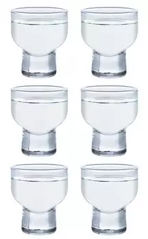 Рекомендуемый продукт Японской ассоциации производителей сакэ, набор из 6 стаканов 70 мл J-00301