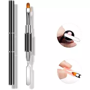 Реконструкция гелевой кисти для ногтей, полигелевая кисть, двусторонняя ручка для дизайна ногтей 2 в 1, аксессуары для ногтей, инструменты для УФ-геля, акриловые ногти для наращивания ногтей 20x20x3cm