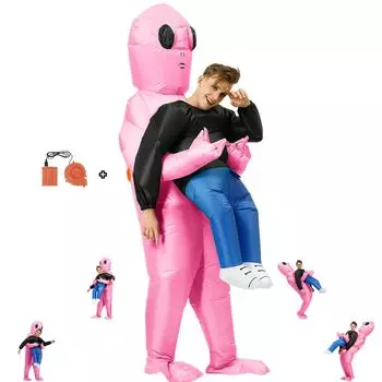 REKUCCI Alien Kigurumi Косплей Хэллоуин Костюм Тираннозавра Взрослые Дети Надувной Рождественский День Рождения Культурный Фестиваль Мероприятие (для взрослых