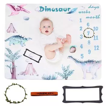 Реквизит для детской фотосъемки Фланелевое фотоодеяло Free size синий