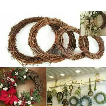 Реквизит для фотографии, рождественское кольцо из искусственной лозы, кольцо из ротанга, креативное кольцо «сделай сам», рождественская гирлянда