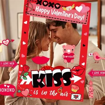 Реквизит для фотосъемки на День святого Валентина, украшения для вечеринки ко Дню святого Валентина, забавные украшения для фотографий, украшения для вечеринки ко Дню святого Валентина One Size