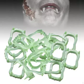 Реквизит для Хэллоуина Клыки Светящиеся игрушки Макияж Игрушка-террорист Товары для вечеринок Ужасные зубные протезы