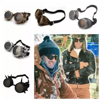 Реквизит для карнавальных костюмов Cyber Goggles Бронзовые готические солнцезащитные очки Стимпанк-очки Косплей Bronze-Style B