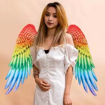 Реквизит для косплея на Хэллоуин с резинкой, искусственная кожа, хорошая детализация, сценическое шоу, ролевые игры, вечеринки, танцы, поддельное крыло кофейный