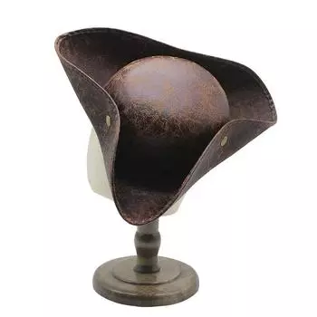 Реквизит для маскарада на Хэллоуин Пираты Карибского моря Капитан Джек Воробей Шляпа Треугольная шляпа Платок на голову M56-58cm коричневый