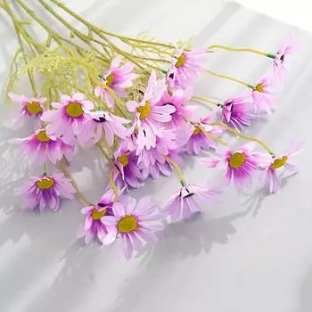 Реквизит для украшения фотографии, искусственный цветок, свадебное моделирование, маленькая ромашка, домашний интерьер, астра, каллиопсис, ромашка, 5 голов 6*53cm белый