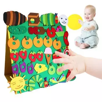 Реквизит для выступлений «Голодная гусеница» Игрушка «Голодная гусеница» Игрушки из фетра Мягкая игрушка в виде животного Дошкольное искусство и поделки для детей