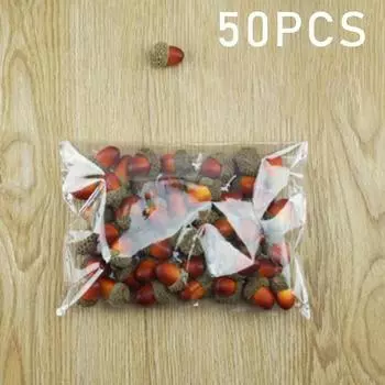 Реквизит искусственный желудь для вечеринки товары для дома 50 шт светло-коричневый